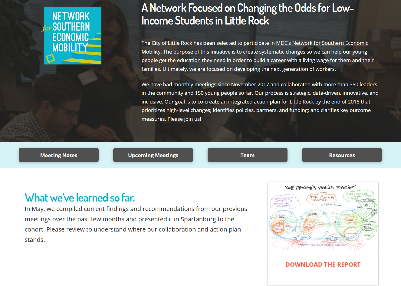 Network for Southern Economic Mobility Web Hub